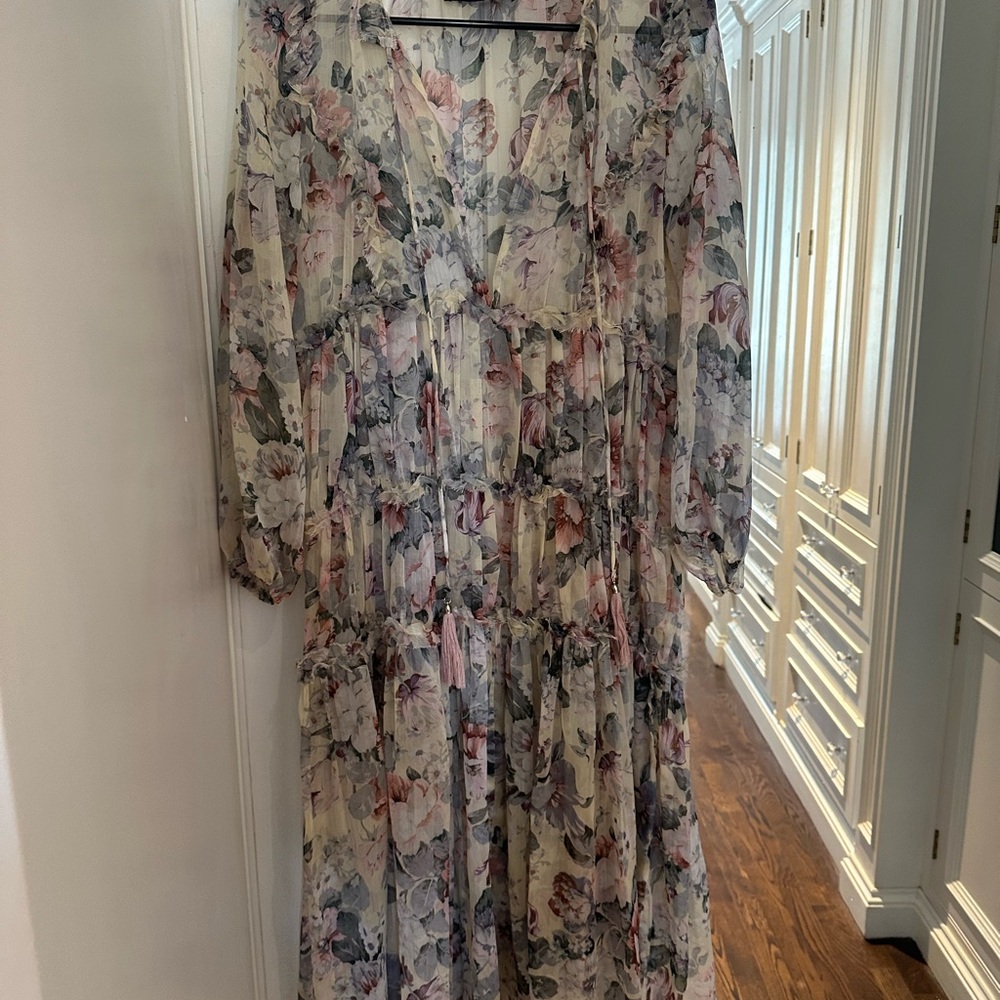 OPI Floral Long Sleeve Dress